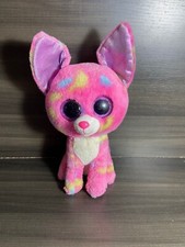 Ty Beanie Boos Cancun Fox Dog Pink 9 Inch Plush Stuffed Animal Toy Gift