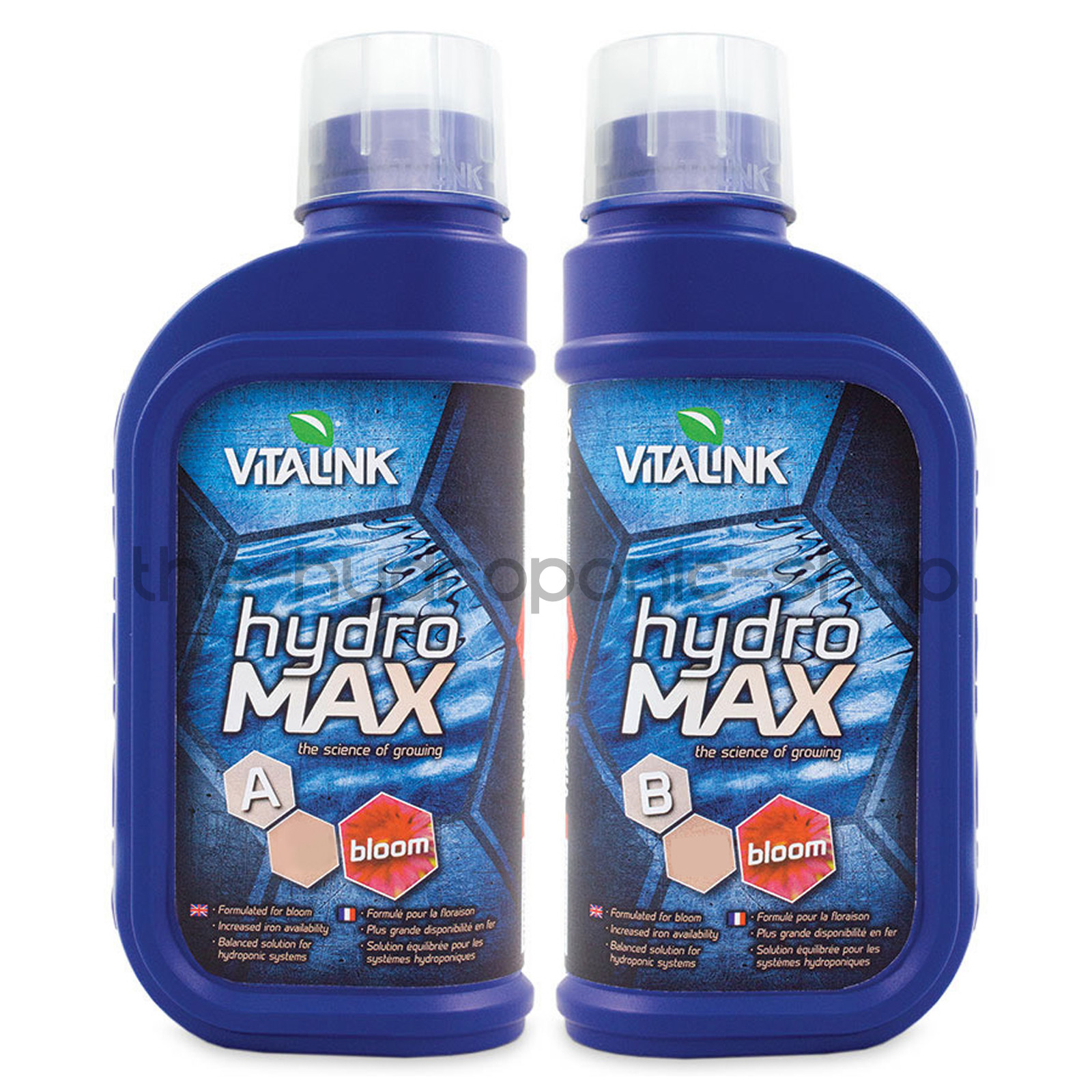 Vitalink Hydro Max Bloom A+B 1 Litre Soft Water Hydroponics