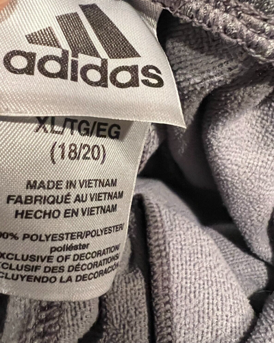 Adidas Boys Sweatpants Joggers XL 18 20 Extra Large Gray Track Pants Youth - Picture 3 of 9