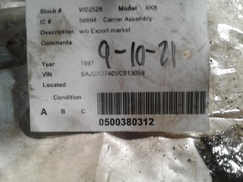 Conjunto de portador diferencial usado se adapta a: Jaguar Xk8 1997 a VIN 028541 sin exp Foto 2 de 4