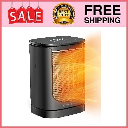 Space Heaters for Home, Electric Heater for Inside, 70° Oscillation, 1500W PTC