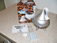 Hersheys Kisses Dessert Fondue Pot Stand Forks Set New In Box Covered Candy Dish