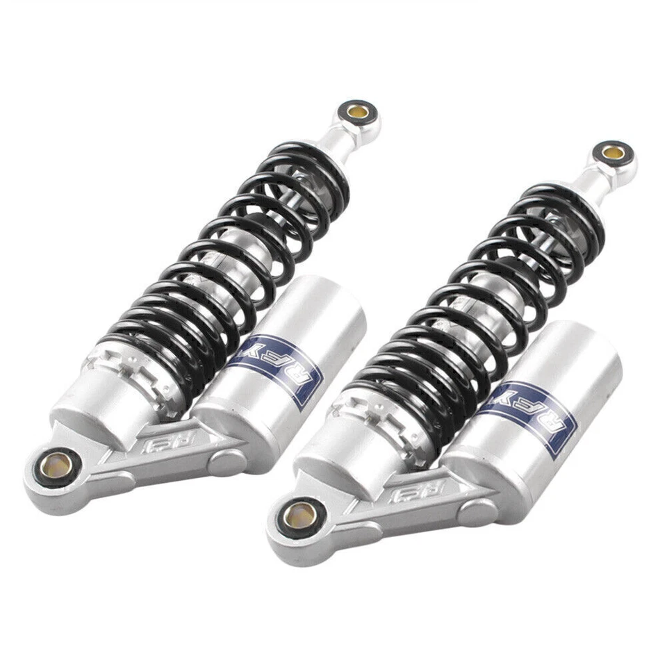320mm Pair Motorcycle Rear Shock Absorbers For Honda Silver & Black - Изображение 3 из 4