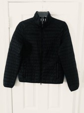 Invicta Black Quilted Women's Jacket Logo Zip Pockets Size S/p