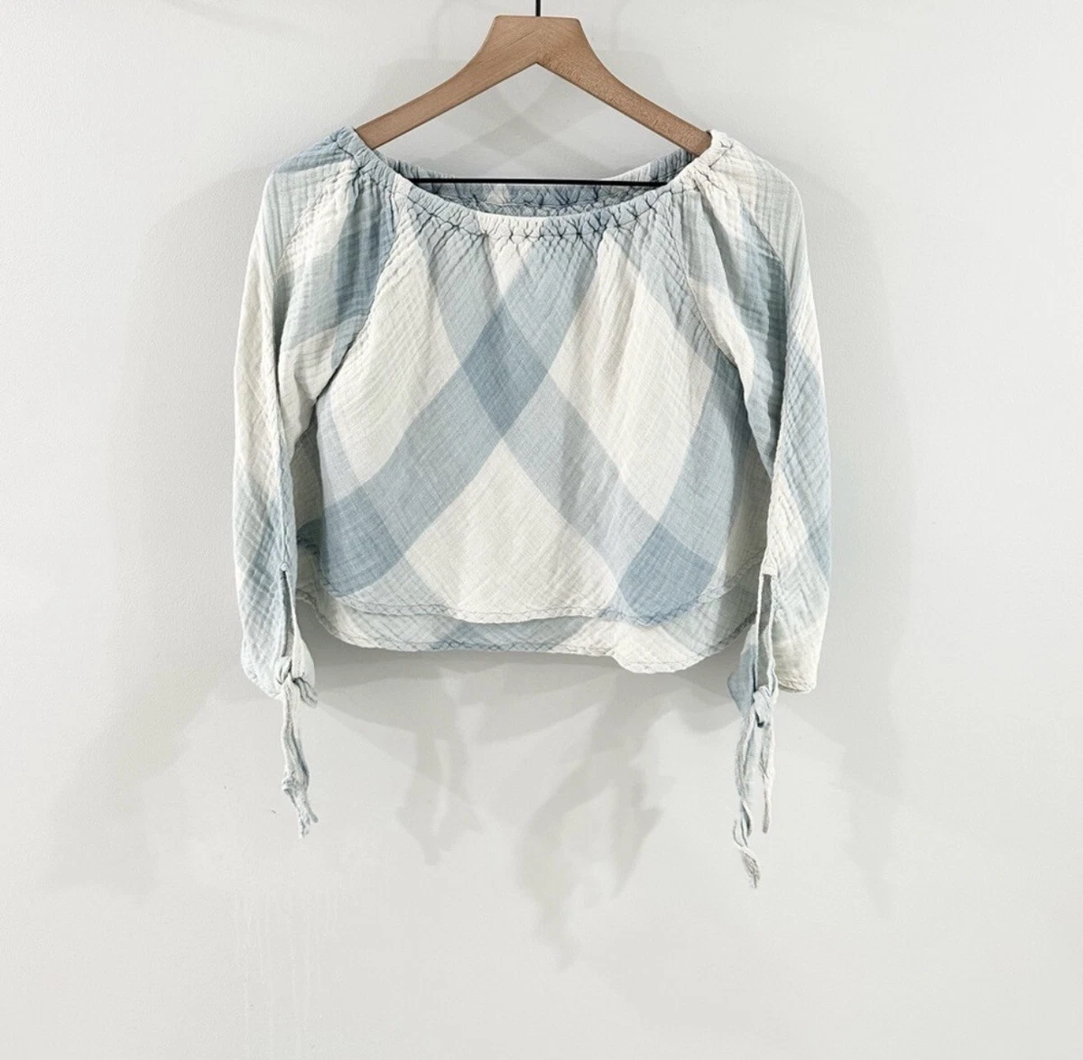 Buffalo plaid off the shoulder top new arrivals