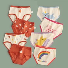 8-Pack Little Girls' Underwear Kids Comfort Cotton Briefs Toddler Baby Panties