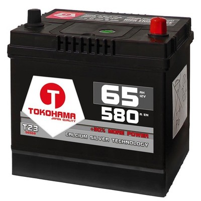 Asia Autobatterie 12V 65Ah 580A/EN + Plus Pol Rechts Japan KFZ statt 60Ah 56068