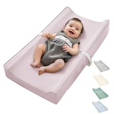 Vegan Leather Waterproof Baby Changing Pad - Wipeable, Extra Thick  Pink