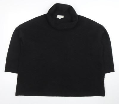 Sahara Damen Bluse schwarz Rollkragen 3/4 Arm Relaxed Tunika S