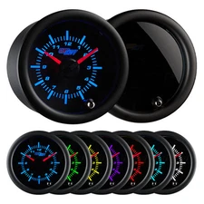 52mm or 2 1/16" GlowShift Tinted 7 Color LED Clock Gauge Analog Meter