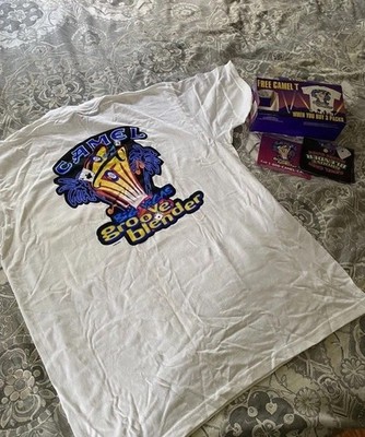 Vintage 90s Camel Vegas Groove Bender Single Stitched White Tshirt Size XL 1996 