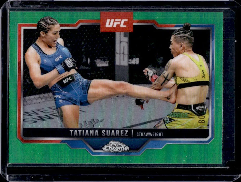 2025 Topps UFC Chrome Tatiana Suarez Green Refractor #/99