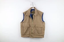 Vintage 80s 90s Streetwear Mens XL Distressed Flannel Lined Puffer Vest Jacket