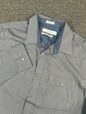 New Calvin Klein Dress Shirt Men s Medium Gray Button Up Office Casual L/S