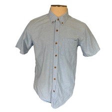 Hurley Men's Blue Cotton Button Front Shirt Size Medium