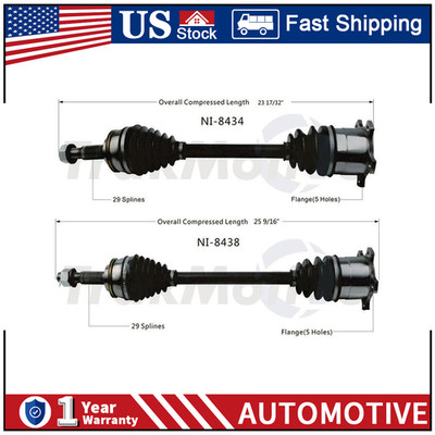 For 1993 1994 Infiniti J30 2x Rear Left Rear Right TrakMotive CV Axle Shaft