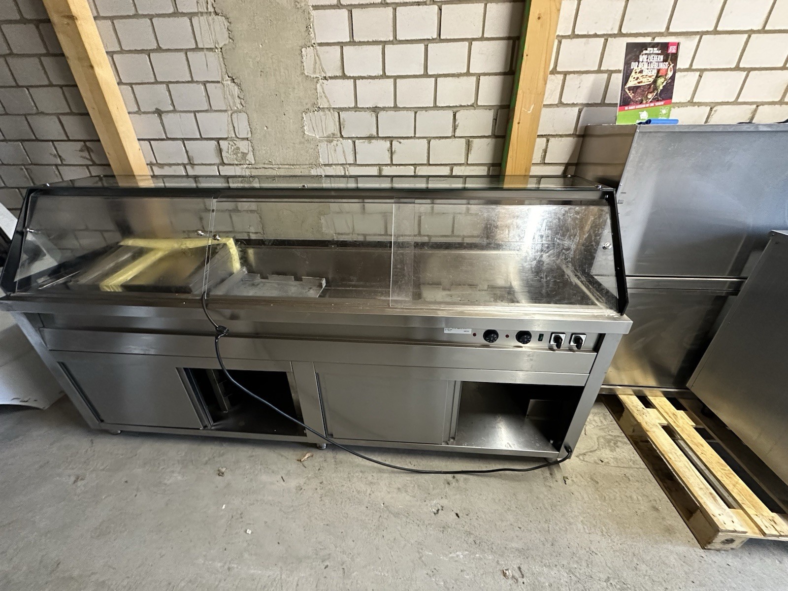 Gastro Heiße Theke Bain Marie Warmvitrine 7x 1/1 GN Gebraucht