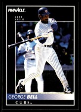 George Bell 1992 Pinnacle #37 Chicago Cubs MLB READ FREE SHIPPING AutographDen