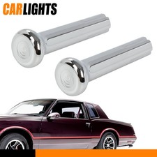 Pair Chrome Door Lock Knobs Fit For 1971-1988 Gm Chevy Buick Oldsmobile Pontiac
