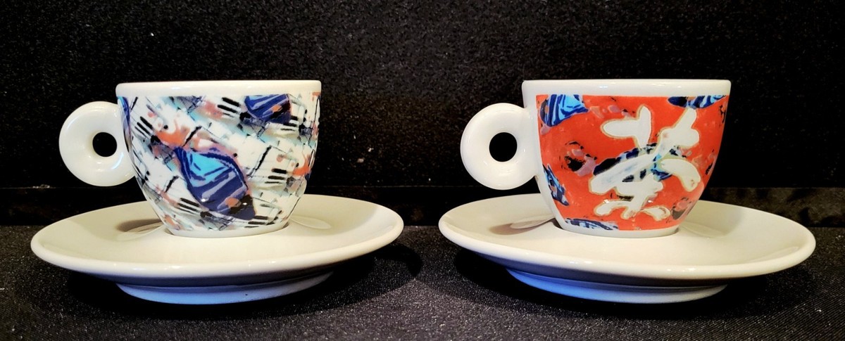 MITTERTEICH ILLY COLLECTION SET OF 6 ESPRESSO CUPS AND SAUCERS