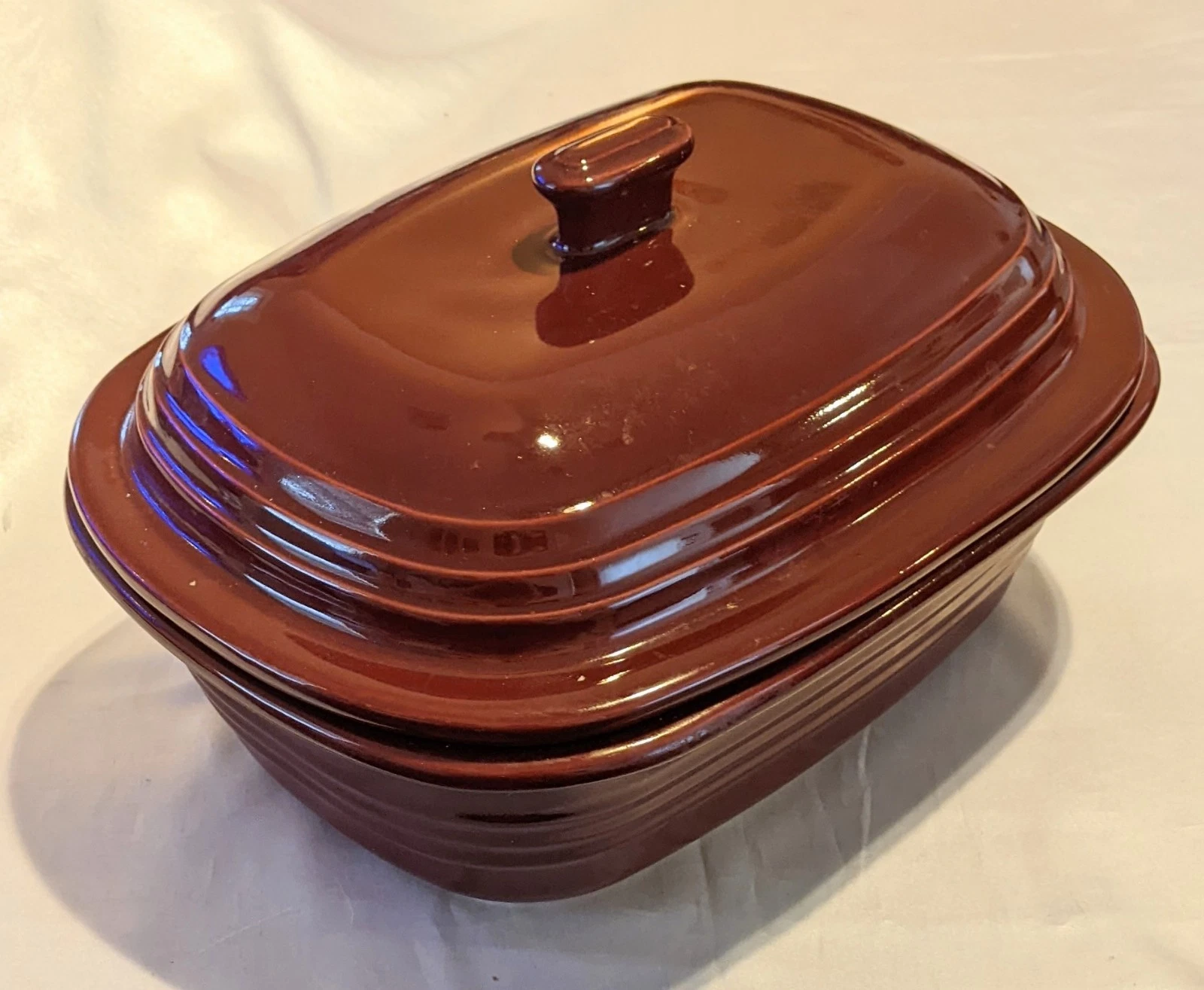 Pampered Chef Family Heritage Collection Large Roasting Pan Retired Cranberry