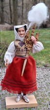 Trachten Puppe Spinnerin aus Rumänien - 28cm -  alt - Rarität Souvenir Sammler