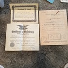 Lot of *3”  VINTAGE Fontanet Indians School CERTIFICATES — photo 1