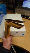 Crosswater Mini Monobasin Mixer Tap Brushed Gold EC114CH