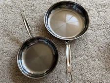 2 HESTAN NANOBOND TITANIUM 8.5" + 11" FRY PANS SET NEW DISPLAY PIECES FLAWLESS