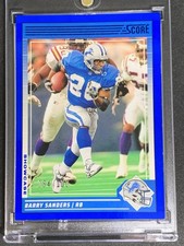2024 Panini Score Barry Sanders #98 Showcase Blue /100 Rare Lions
