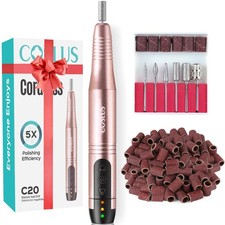 COSLUS C20 Cordless Nail Drill Electric File: Drill, Golden