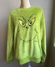 Grinch Womens Pullover Sweatshirt Plush Sz L New Christmas New