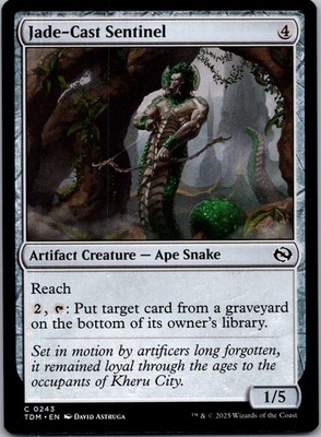 Jade-Cast Sentinel 243 C Tarkir: Dragonstorm Magic: The Gathering Near Mint