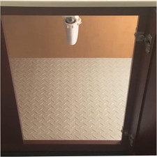 Premium Under Sink Mat - Large, Cut to Fit, Thick Plastic, Beige, 24x48 Inches