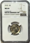 1915 Buffalo Nickel- NGC MS64- Sharp Strike, High Luster, Collector Grade