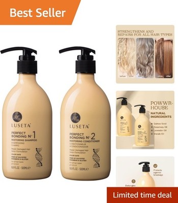 Hydrating Rosemary & Marula Oil Shampoo & Conditioner Set for Chemical Damage