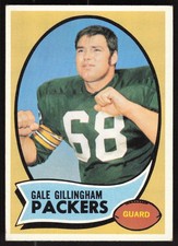 Gale Gillingham, 1970 Topps, #131, Green Bay Packers, Rookie