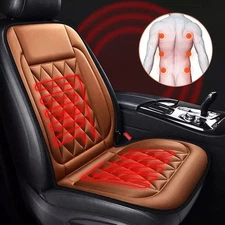 Brown 12V Car Truck Heated Seat Cover Heating Cushion Pad Heater Warm Winter