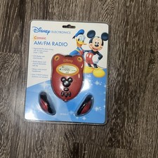 Disney Store 2003 classic AM/FM portable radio with headphones DR1000-C NIP