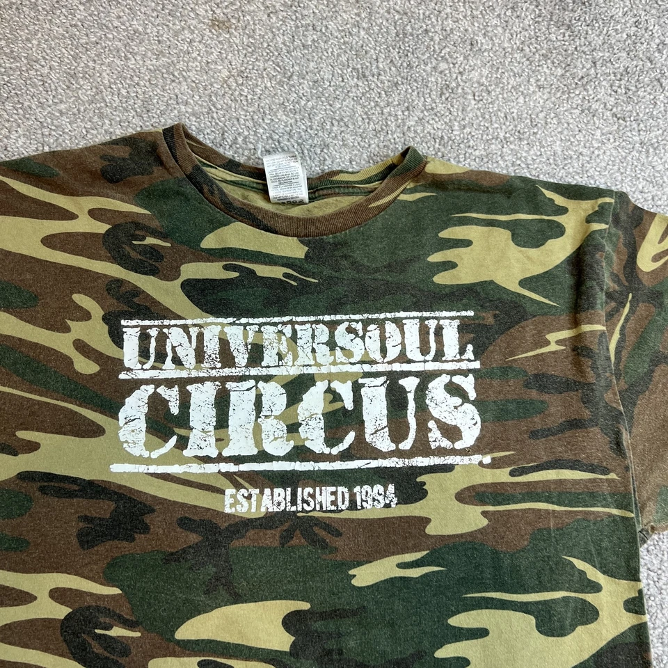 Universoul Circus Shirt Mens Large Camouflage Camo Graphic Tee Established 1994 - Image 2 of 4