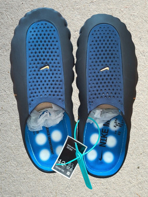 Nike Mind 001 Slides Blau Weiß Schwarz Gold GR:44-44,5