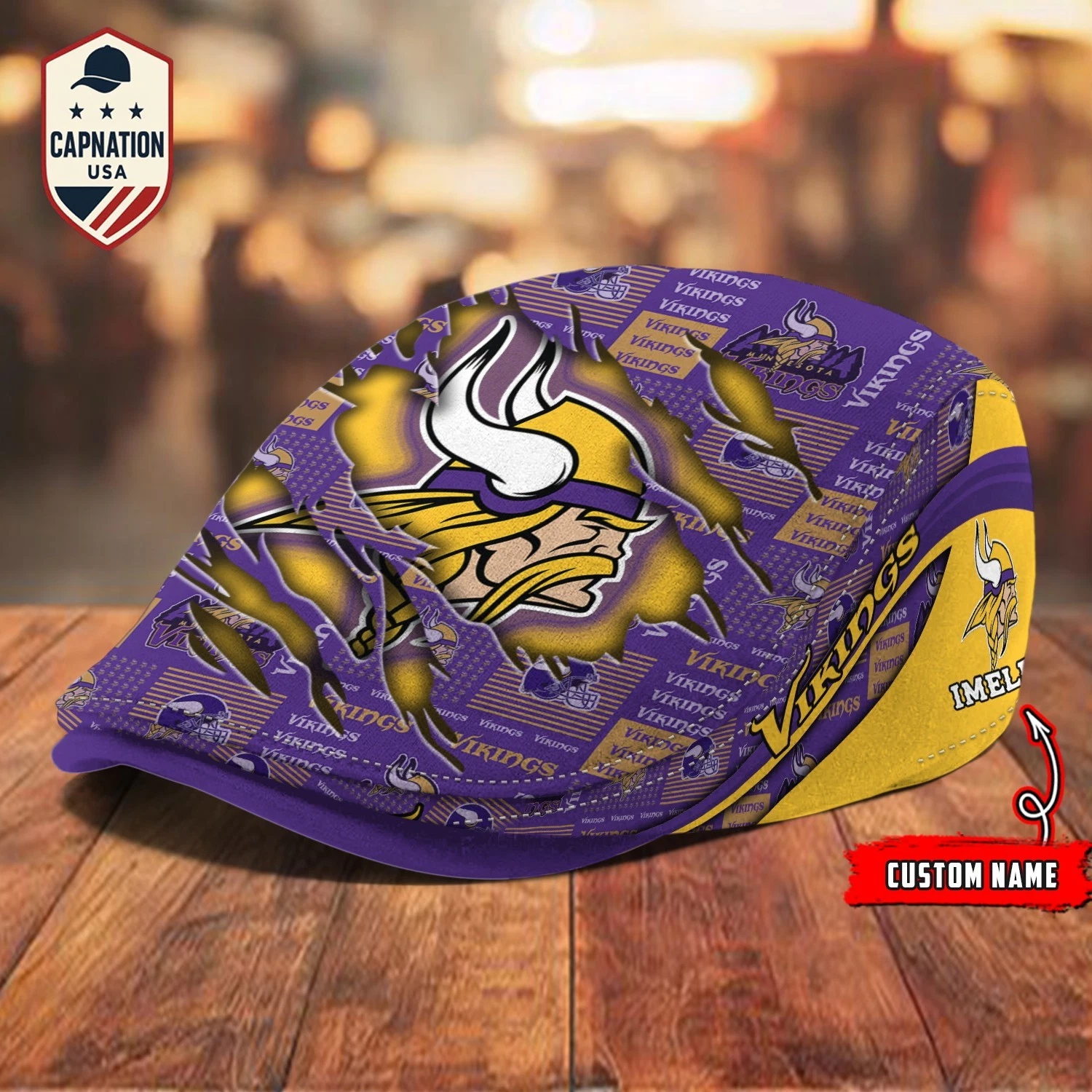 Minnesota-Vikings Jeff Cap football Newsboy Cap Golf Cap Driving Hat for Men