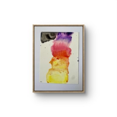MER  ORIGINAL  ABSTRACT CONTEMPORARY PAINTING PAPER ART 9x12