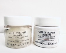 Christophe Robin Regenerating Mask  Purifying Scrub with Sea Salt Mini Set x2