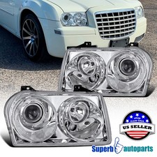 Fits 2005-2010 Chrysler 300 Projector Headlights Lamps Pair Replacement