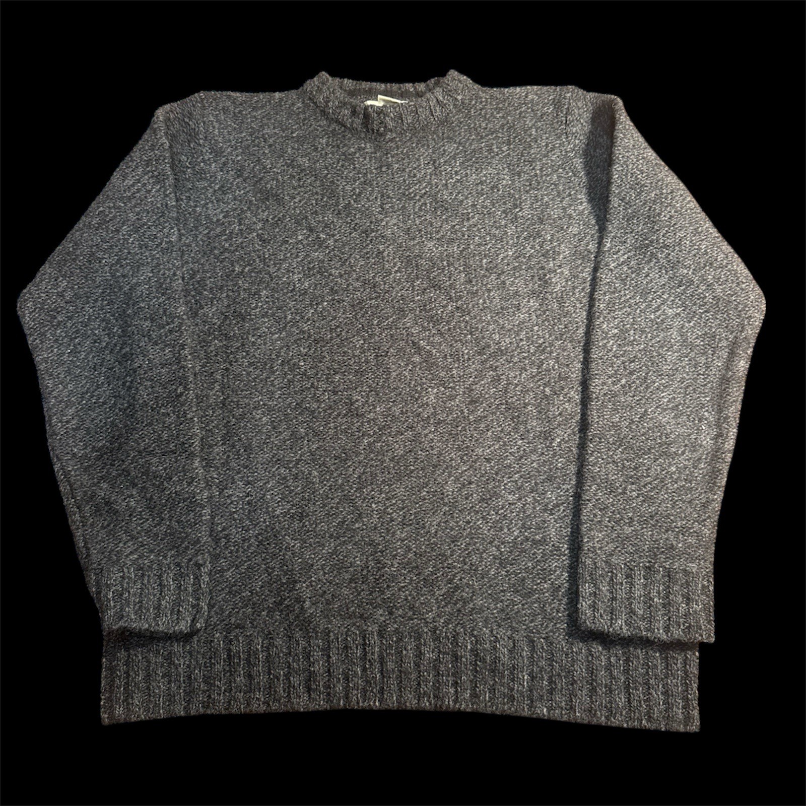 Basic Elements 100% Shetland Wool Gray Heavy Crew… - image 1