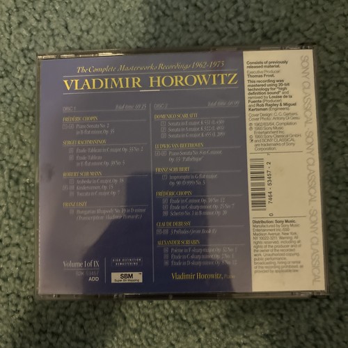 Horowitz, Vladimir : Vladimir Horowitz, Complete Masterworks CD - Picture 2 of 2