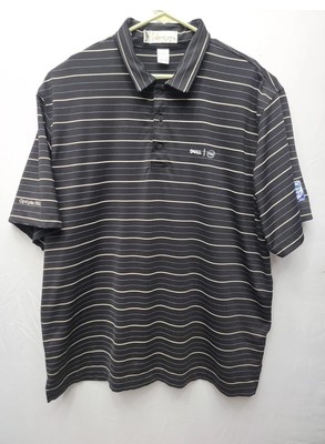 Nike Men's Golf Polo Promo Shirt Dell Technologies - XL Black Striped 