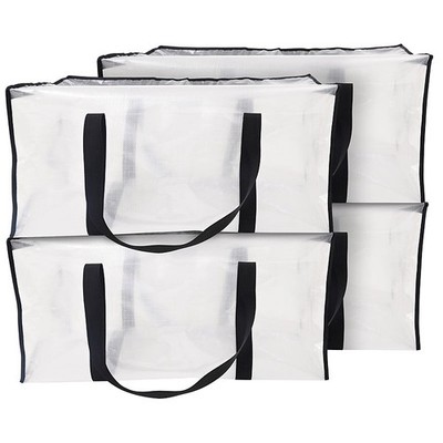 infactory 4er-Set Aufbewahrungstaschen, Schultergurt & Reißverschluss, 90 Liter