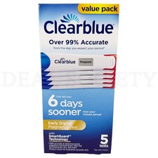 Clearblue Early Detection Digital Home Pregnancy Test 5 Count